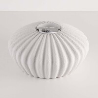 Wabi sabi-taklampa Kagei - vit med steneffekt