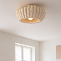 Wabi sabi-taklampa Kagei - sandbeige med steneffekt