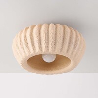 Wabi sabi-taklampa Kagei - sandbeige med steneffekt