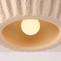 Wabi sabi-taklampa Kagei - sandbeige med steneffekt