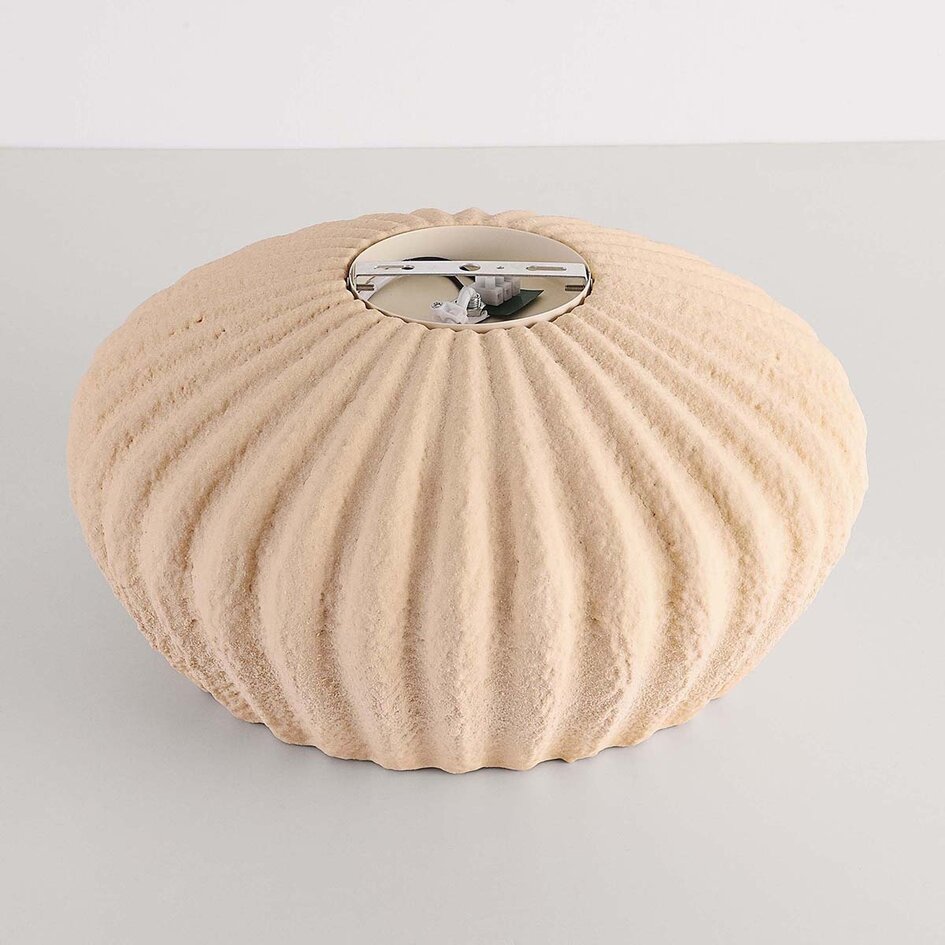 Wabi sabi-taklampa Kagei - sandbeige med steneffekt