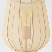 Bordslampa Solva av tyg i ljusbeige