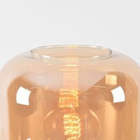 Bordslampa Solo i svart med amberglas