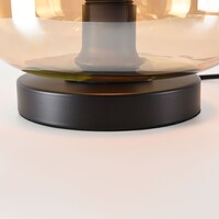 Bordslampa Solo i svart med amberglas