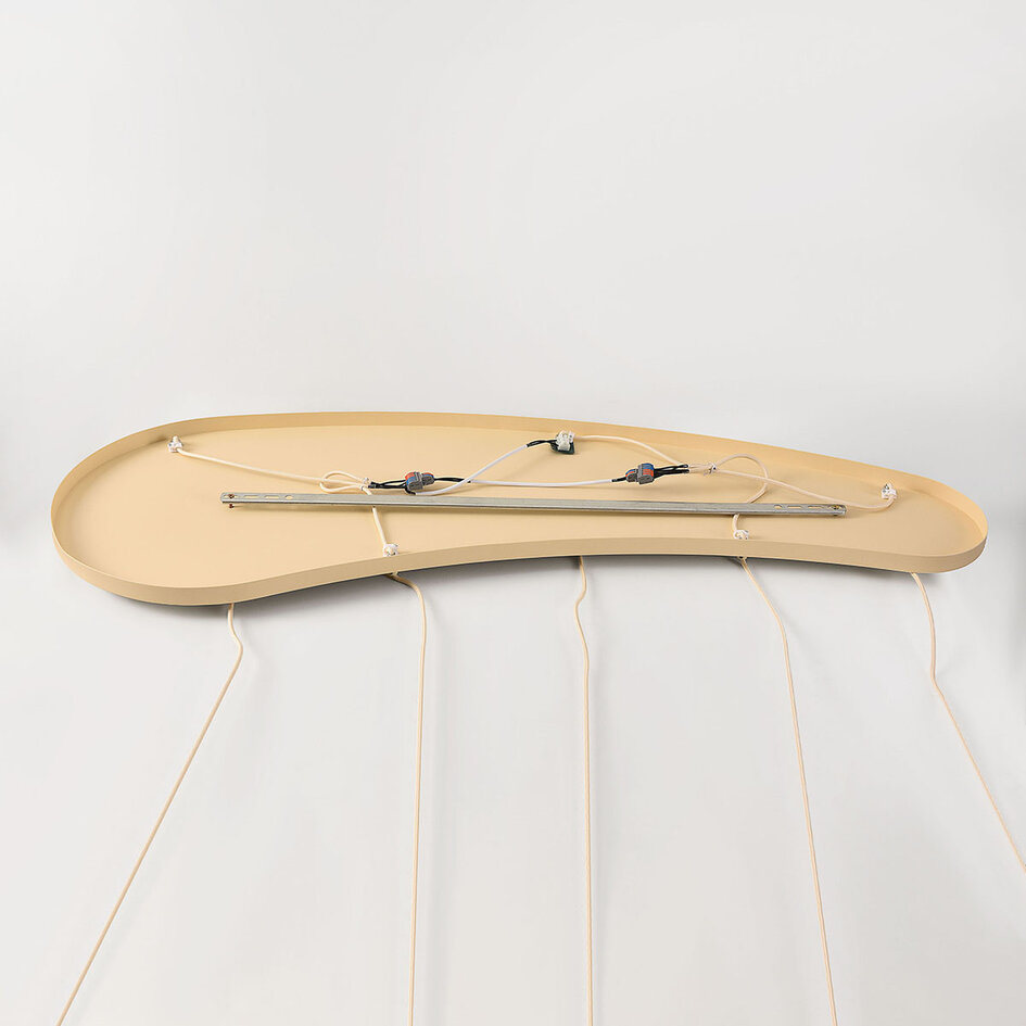 Wabi Sabi pendellampa Klori med fem lampor, sandbeige steneffekt