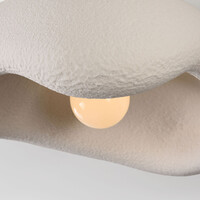 Wabi Sabi taklampa Ishi med steneffekt 60 cm i vitt