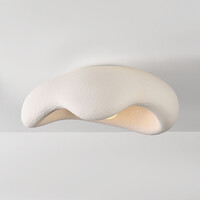 Wabi Sabi taklampa Ishi med steneffekt 60 cm i vitt