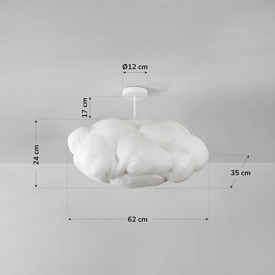 Taklampa Kumo, molnlampa i molnform 60 cm