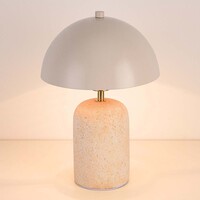 Bordslampa Celestine - keramikfot med kalkstenseffekt