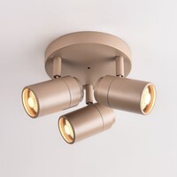 3-ljus takspotlight Nivo med vridbara spotlights - sandbeige
