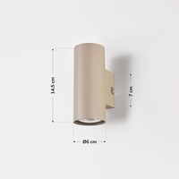 Vägglampa Brunio up & down - sandbeige