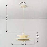 Pendellampa Alvra i blank beige
