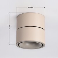 Dim-to-warm utanpåliggande spotlight Julie i beige