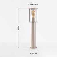Stående utomhuslampa Penn med klart glas - beige