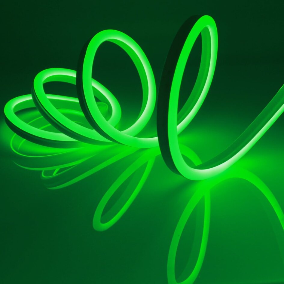 Neon ljusslang NULI i grönt