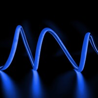 Neon ljusslang DINA i blått