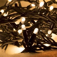 Kopplingsbar istappsbelysning | från 3 meter med 114 LED - varmvit | gummi