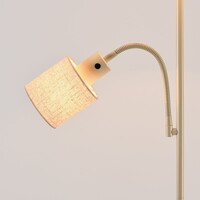 Golvlampa Savanna med justerbar läslampa - beige