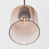 6-ljus taklampa Palaio med ombréglas - brun