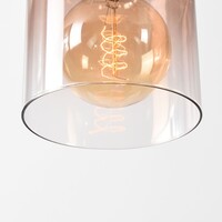 Design taklampa Palaio 5-ljus med ombréglas - brun