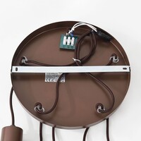 Design taklampa Palaio 5-ljus med ombréglas - brun