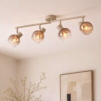 4-ljus justerbar taklampa Dari med ombréglas - beige