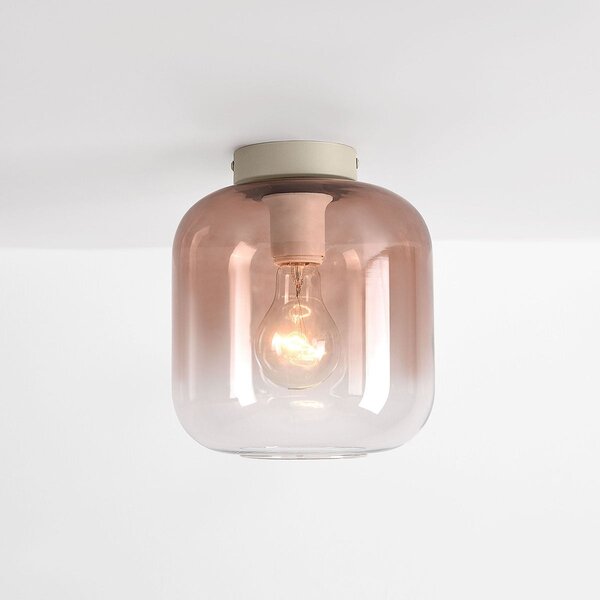 Taklampa Soli beige med ombréglas
