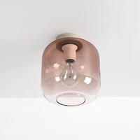 Taklampa Soli beige med ombréglas