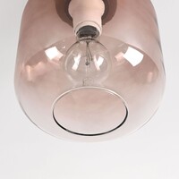 Taklampa Soli beige med ombréglas