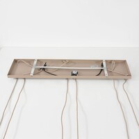 6-ljus taklampa Loic med transparent glas - sandbeige