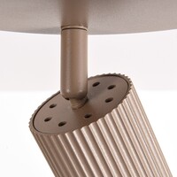 3-ljus justerbar taklampa Blaze med räfflade spotlights - sandbeige