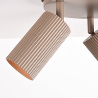 3-ljus justerbar taklampa Blaze med räfflade spotlights - sandbeige
