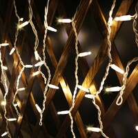 Istappsbelysning kopplingsbar | från 3 meter | 114 LEDs | varmvit | vit kabel | gummi