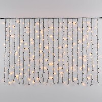 Kopplingsbar ljusgardin svart | från 2 meter | 300 LED | 2200K extra varmvit | gummi