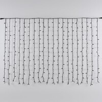 Kopplingsbar ljusgardin svart | från 2 meter | 300 LED | 2200K extra varmvit | gummi