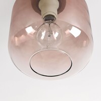 Taklampa Soli i beige med ombre-glas