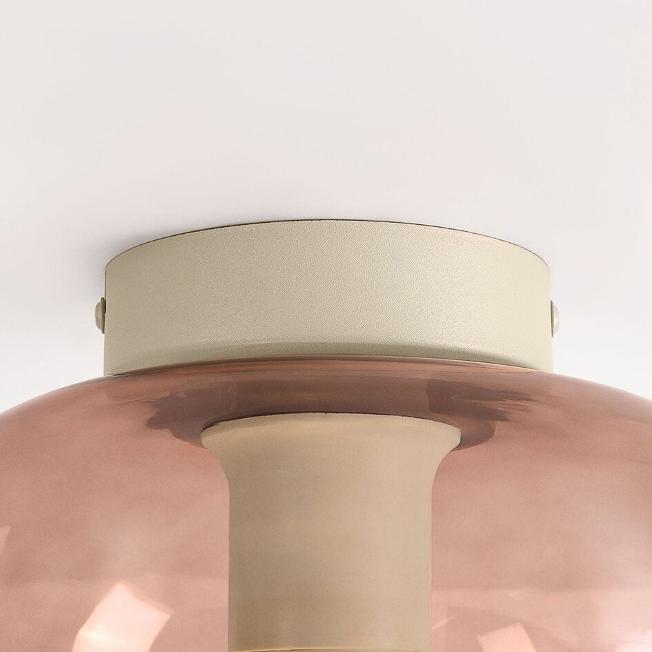 Taklampa Soli i beige med ombre-glas