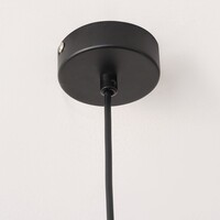Pendellampa Tablon - svart med vågig ribbdesign