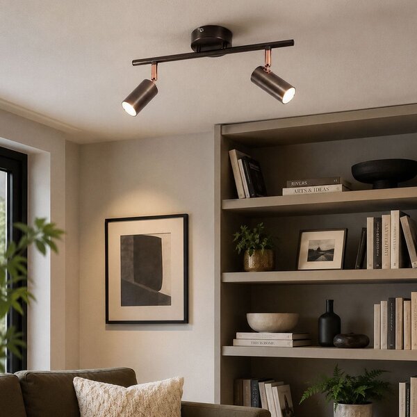 Modern taklampa med 2 spotlights - Auburn