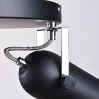 Modern takspotlight Houston med tre lampor - mattsvart och krom