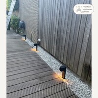 Stående utomhuslampa Simone med kvadratiskt huvud - 30 cm svart