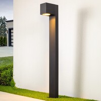 Stående utomhuslampa Simone med kvadratiskt huvud - 30 cm svart