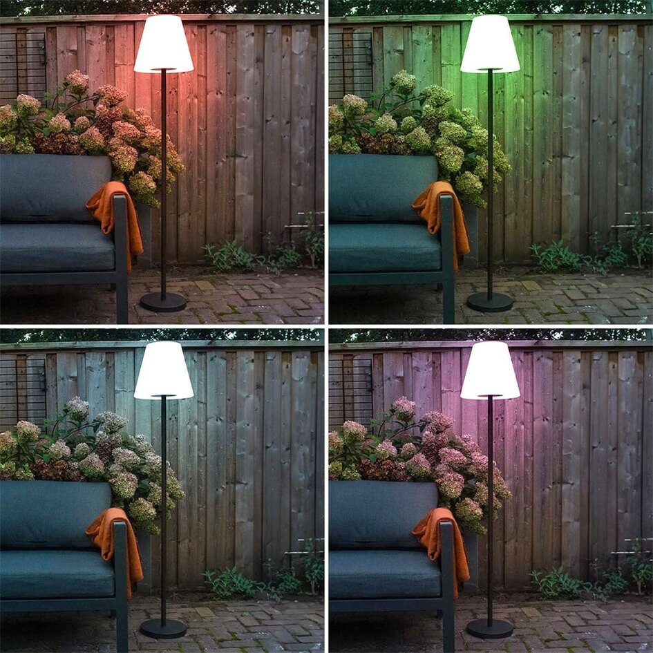Solcellsdriven stående utomhuslampa Verdi - 150 cm