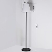 Solcellsdriven stående utomhuslampa Verdi - 150 cm