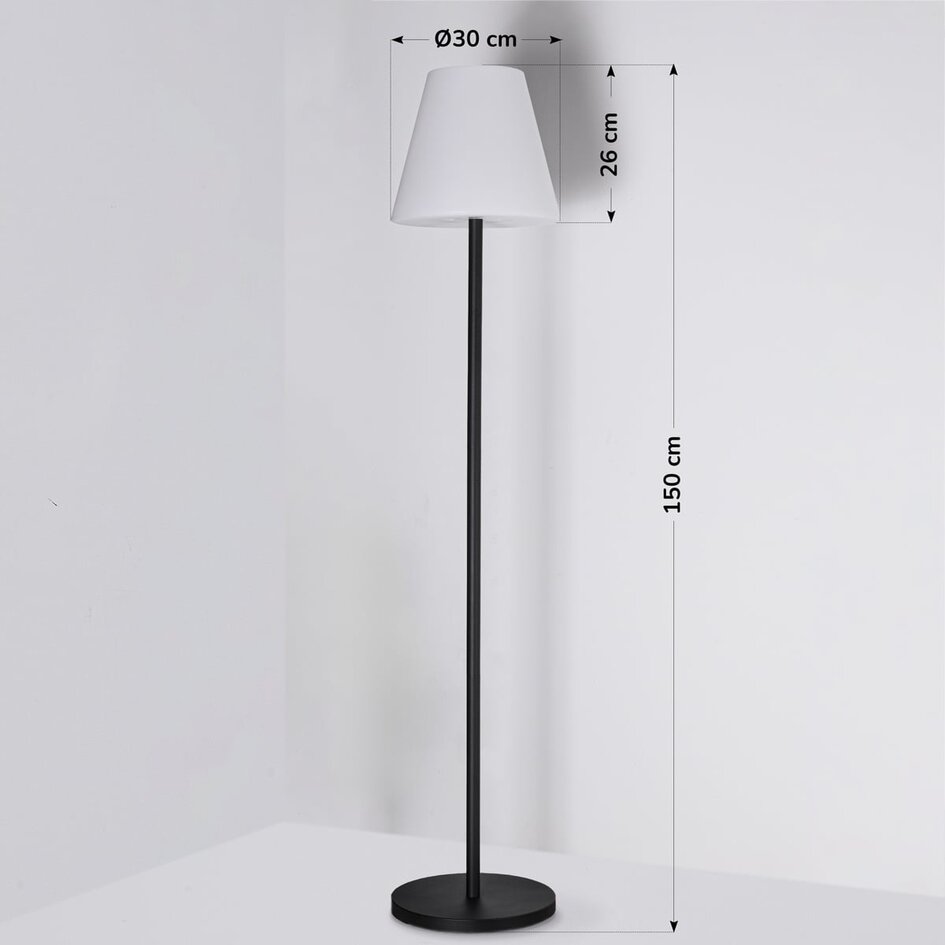Solcellsdriven stående utomhuslampa Verdi - 150 cm