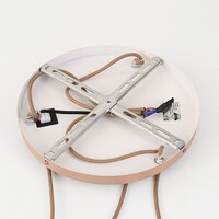 Pendellampa Viola med tre lampor, opalglas och beige