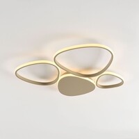 Designad taklampa Lirina med integrerad LED, 3-stegs dimbar i sandbeige