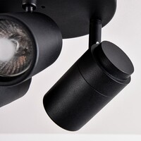 Takspotlight Nivo med tre lampor, vridbara spotlights i svart