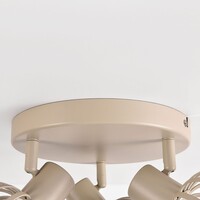 Taklampa Kelly med 3 vridbara metallskärmar - sandbeige
