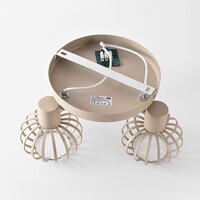 Taklampa Kelly med 3 vridbara metallkåpor i sandbeige